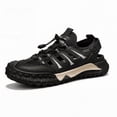 thumbnail image 1 of CHICVOMEY Mens Breathable Cut Out Sport Sandals Quick Dry Mesh Closed Toe Outdoor Shoes Non Slip Thick Sole Adjustable Slip On Sandals for Hiking Beach Casual Summer Wear, 1 of 8