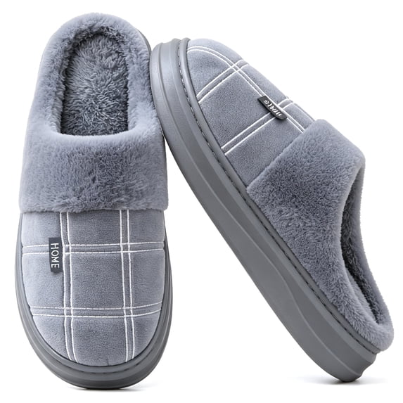CHICVOMEY Mens Slippers Fluffy Plush Home Shoes Non-slip Omfortable Bedroom Warm House Slippers Footwear Fuzzy Slippers Indoor Outdoor