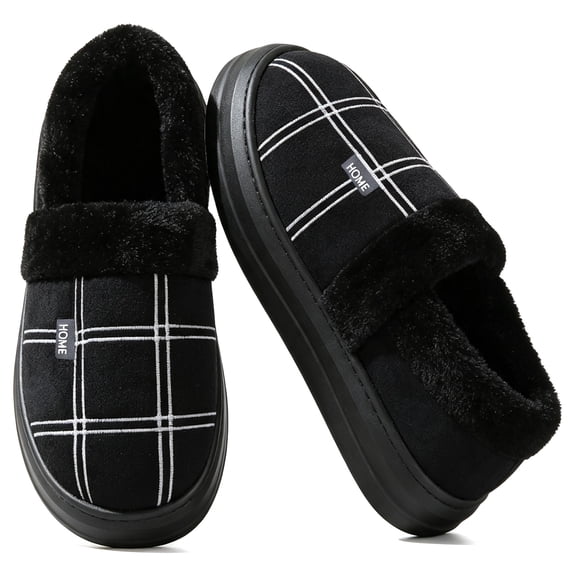CHICVOMEY Mens Slippers Fluffy Plush Home Shoes Non-slip Omfortable Bedroom Warm House Slippers Footwear Fuzzy Slippers Indoor Outdoor