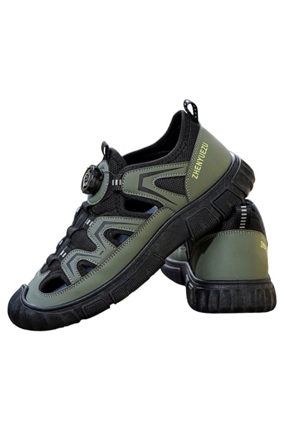 Mens Sprot Sandals Dial System Slip-On Quick-Dry Breathable Minimalist Sandals for Men for Outdoor Daily Outing Beach Gym Hiking
