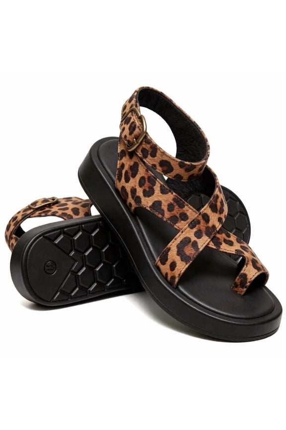 Minimalist Cross Strap Platform Sandals for Women Adjustable Ankle Band Slip On Flat Shoes Open Toe Non-Slip FlipFlops for Summer Vacation Poolside