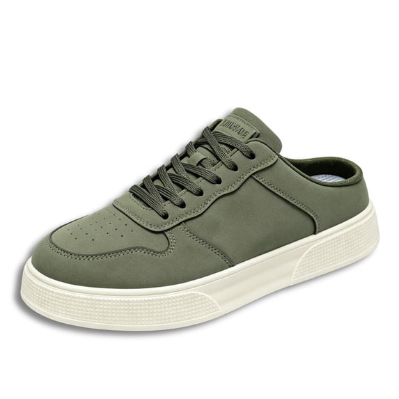 CHICVOMEY Casual Sneakers for Men Slip On Backless Tennis Shoes Rubber Non Slip Round Toe Lightweight Comfortable Work Daily