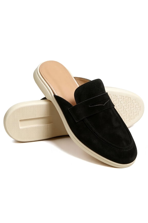 Mules & Clogs for Women Leather Womens Slip on Shoes Comfortable Casual Mules Shoes for Indoor Outdoor Business