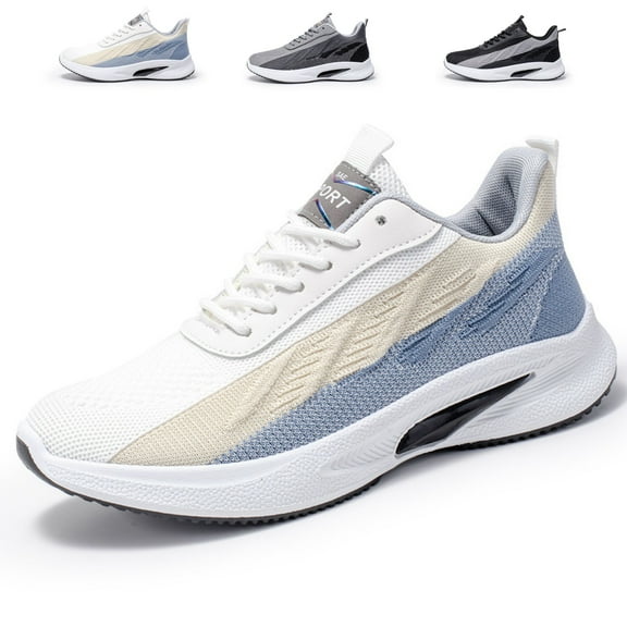 CHICVOMEY Non Slip Walking Shoes for Women Men Tennis Shoes with Arch Support Breathable Lightweight Sneakers Gym Running Fitness Jogging Tennis