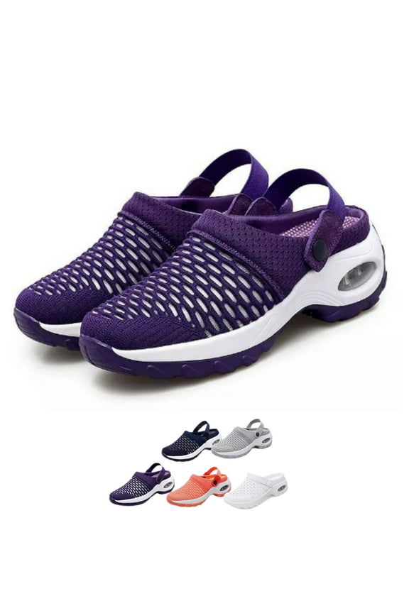 Orthopedic Clogs for Women Air Cushion Arch Support Sandals Wide Comfortable Beach Walking Shoes Breathable Mesh Summer Outdoor