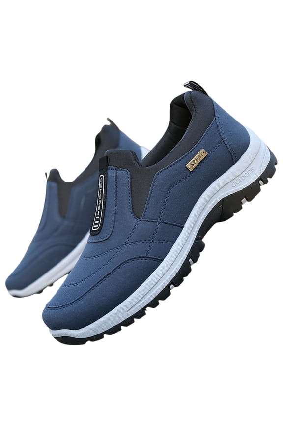 Orthopedic Shoes for Men Walking Sneakers with Arch Support Comfortable Slip On Waterproof Hiking Sneakers Outdoor Non Slip Casual Everyday Wear