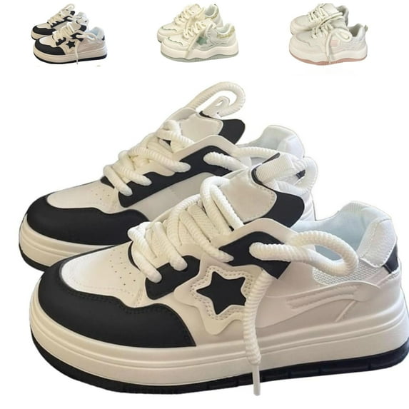 CHICVOMEY Platform Sneakers for Women Trendy Chunky Retro Y2K Walking Shoes Cute Casual Fashion Soft Comfort Thick Sole Outdoor Travel Shoes for Girls