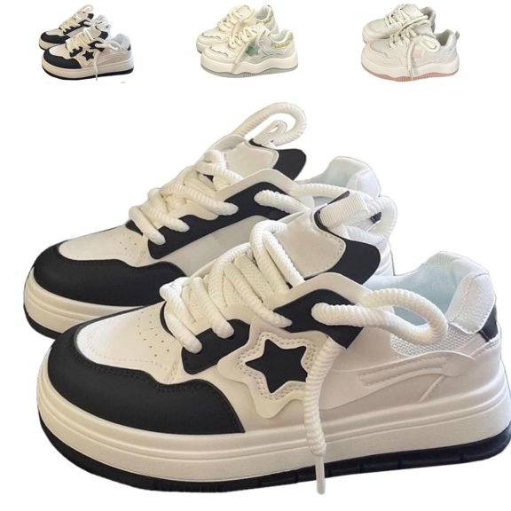 CHICVOMEY Platform Sneakers for Women Trendy Chunky Retro Y2K Walking Shoes Cute Casual Fashion Soft Comfort Thick Sole Outdoor Travel Shoes for Girls