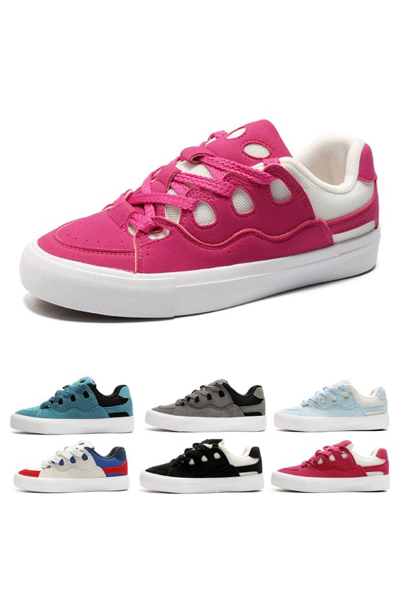 Retro Platform Sneakers for Women Fashion Sneakers Non-Slip Casual Lace Up Trendy Shoes Walking Shoes