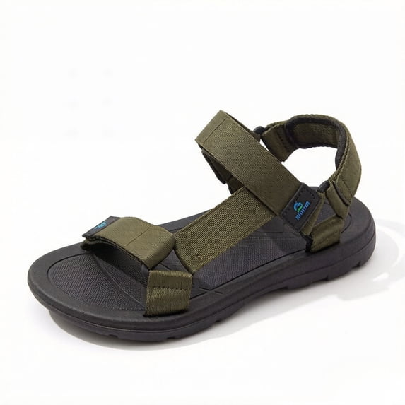 CHICVOMEY Sandals Men Comfortable Hook and Loop Lightweight Wide Toe Box Non Slip Durable Outdoor Athletic Walking Sandals for Beach Hiking Indoor Outdoor