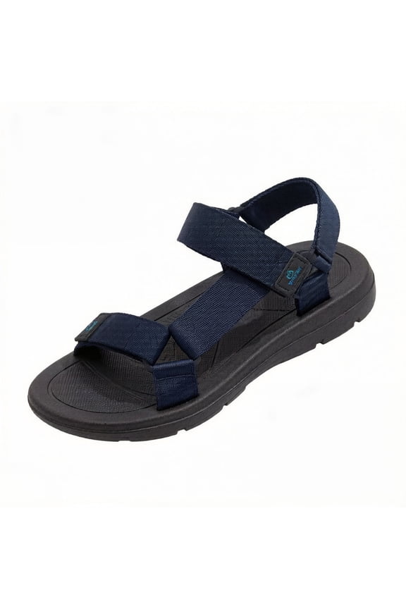 Sandals Men Comfortable Hook and Loop Lightweight Wide Toe Box Non Slip Durable Outdoor Athletic Walking Sandals for Beach Hiking Indoor Outdoor