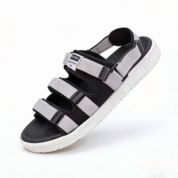 CHICVOMEY Sandals For Women Men Adjustable Hook and Loop Outdoor Sandals Non Slip Thick Sole Lightweight Breathable Open Toe Beach Sports Casual Summer Sandals