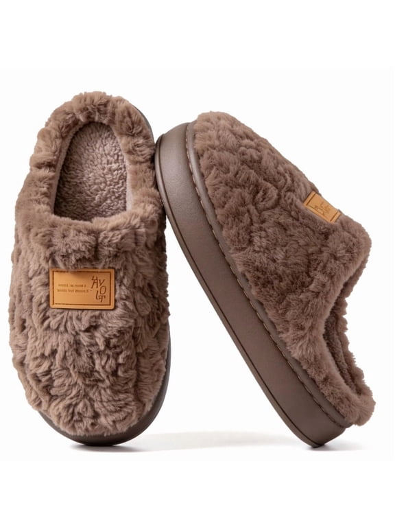 Slippers for Women Cozy Faux Fur House Shoes Memory Foam Fuzzy Slippers for Winter Warm Slippers Indoor House Slippers for Women
