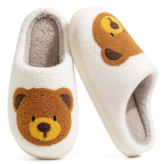 CHICVOMEY Slippers for Women Fuzzy Slip on House Shoes Indoor Bedroom House Slippers Furry Fleece Lined Memory Foam Womens Slipper