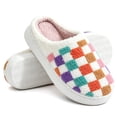 thumbnail image 1 of CHICVOMEY Slippers for Women and Men Classic Plaid Winter Warm Fluffy House Shoes for Bedroom Fuzzy Soft House Shoes for Women with Memory Foam, 1 of 9