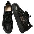 thumbnail image 1 of CHICVOMEY Sneakers for Women Fashion Thick Soled Lace Up Breathable Tennis Shoes Lightweight Comfortable for Summer Walking Work Beach Casual, 1 of 7