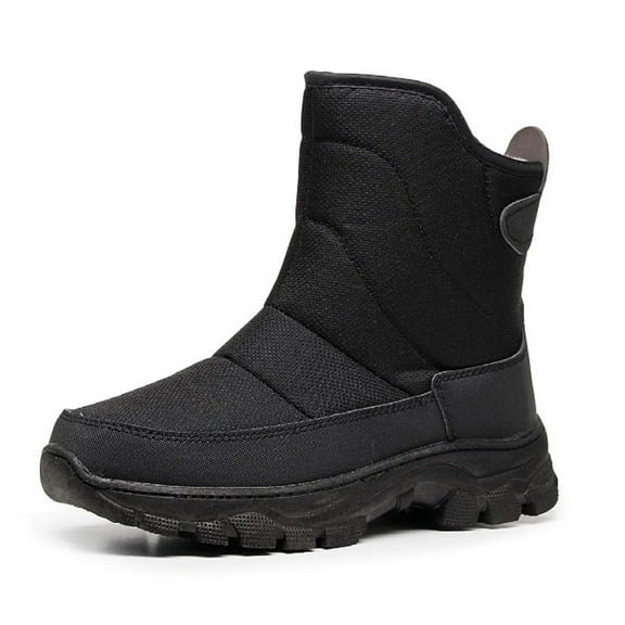 CHICVOMEY Snow Boots for Men Waterproof Insulated Snow Winter Warm Mid Calf Boots Fur Lined Outdoor Athletic Shoes Non Slip Lightweight Anti Slip