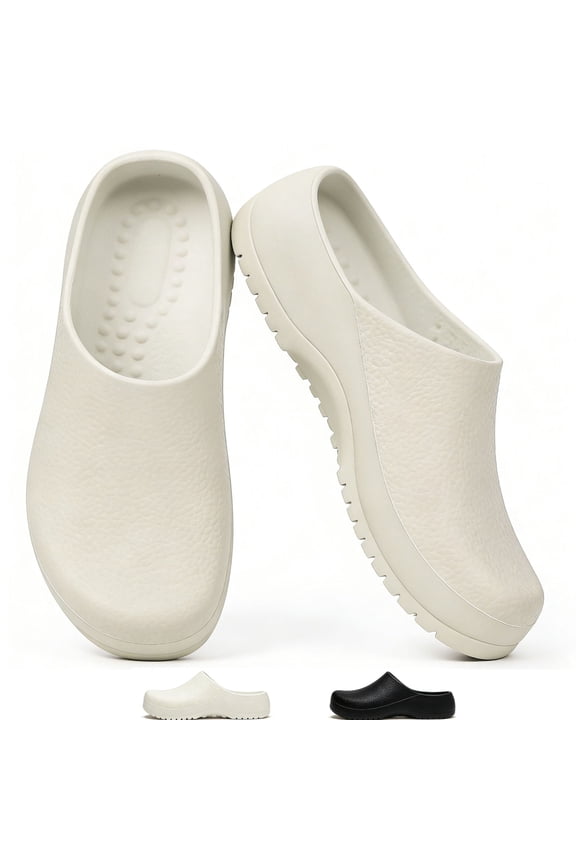 Unisex Work Clogs - Non-Slip Waterproof Clogs for Women Men Nurses Chefs with Arch Support - Lightweight Garden Beach Mules Comfortable Slip-On Shoes