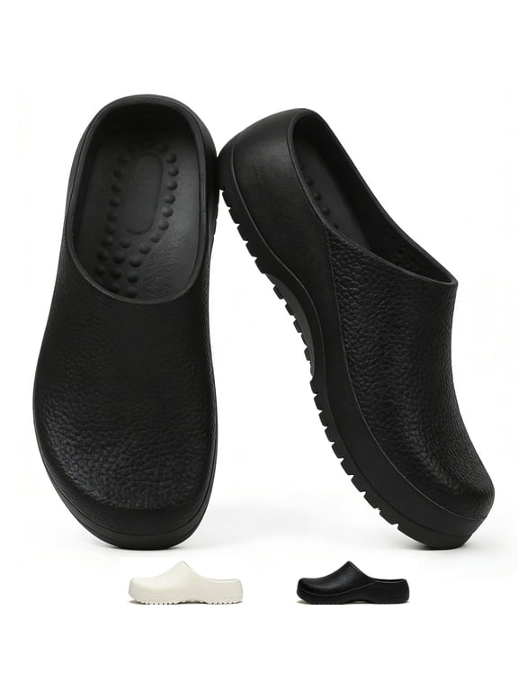 Unisex Work Clogs - Non-Slip Waterproof Clogs for Women Men Nurses Chefs with Arch Support - Lightweight Garden Beach Mules Comfortable Slip-On Shoes