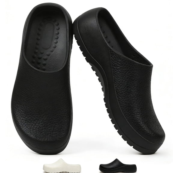 CHICVOMEY Unisex Work Clogs - Non-Slip Waterproof Clogs for Women Men Nurses Chefs with Arch Support - Lightweight Garden Beach Mules Comfortable Slip-On Shoes