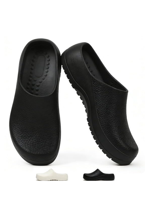 Unisex Work Clogs - Non-Slip Waterproof Clogs for Women Men Nurses Chefs with Arch Support - Lightweight Garden Beach Mules Comfortable Slip-On Shoes