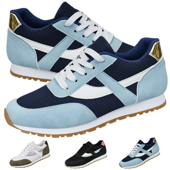 CHICVOMEY Vintage Casual Fashion Sneakers for Women Breathable Mesh Low-Top Tennis & Walking Sneakers Back to School Casual Shoes