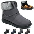 thumbnail image 1 of CHICVOMEY Winter Boots for Women Fur Lined Warm Snow Boots with Velcro Strap Comfortable Outdoor Waterproof Ankle Boots, 1 of 7