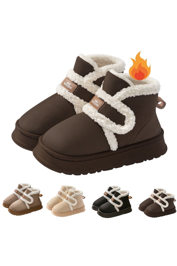 Winter Snow Boots for Women's Fur Lined Ankle Boots Waterproof Slip Resistant Warm Shoes for Walking Outdoor