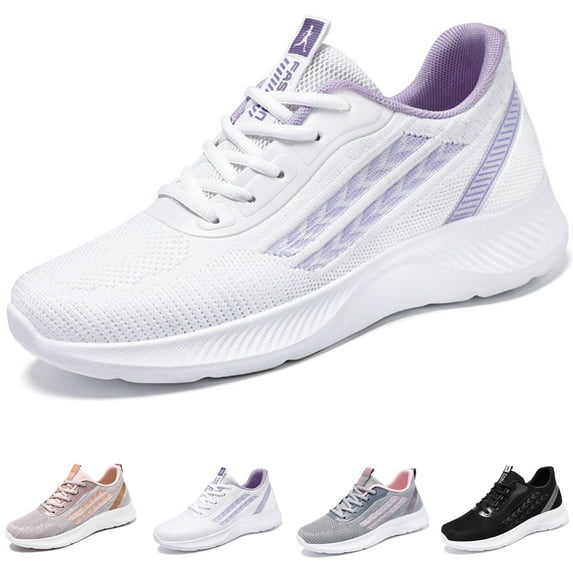CHICVOMEY Women Walking Shoes with Shock-Absorbing Cushion Breathable for School Work & Daily Comfort Casual Shoes Tennis&Running Sneakers