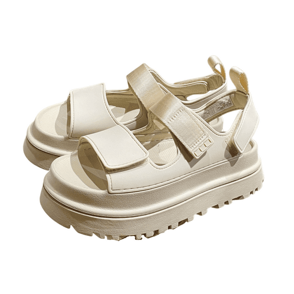 CHICVOMEY Women's Adjustable Platform Sandals 2025 Non-Slip Thick Sole Summer Slides for Wide Feet Comfortable Walking Sandals for Women Beach