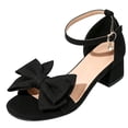 thumbnail image 1 of CHICVOMEY Women's Block Heel Dress Sandals Comfortable Open Toe Ankle Strap Low Chunky Heels with Bow Knot for Special Occasions Party Wedding&Daily Wear, 1 of 8