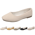 thumbnail image 1 of CHICVOMEY Women's Breathable Knit Slip-on Flats Lightweight Comfortable Ballet Shoes for Women Soft Flexible Sole Non-Slip Casual Walking Shoes for Work Travel Driving, 1 of 6
