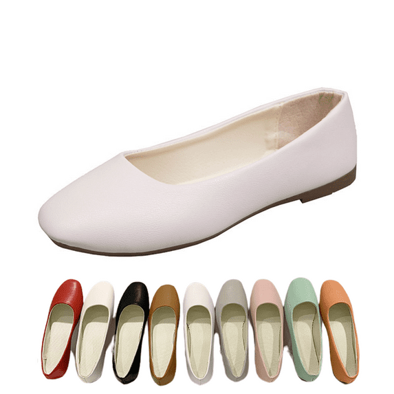 CHICVOMEY Women's Breathable Slip-on Flats Lightweight Comfortable Casual Shoes for Women with Non-Slip Flexible Sole Office Work Loafers Wide Width Available