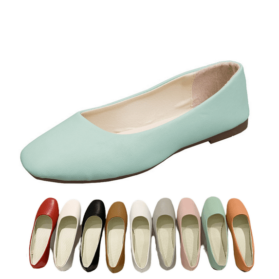 CHICVOMEY Women's Breathable Slip-on Flats Lightweight Comfortable Casual Shoes for Women with Non-Slip Flexible Sole Office Work Loafers Wide Width Available