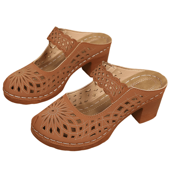CHICVOMEY Women's Closed-Toe Slide Sandals 2025 Comfortable Summer Shoes for Women with Soft Leather Upper Anti-Slip Sole Breathable Work Sandals for Office Walking Travel