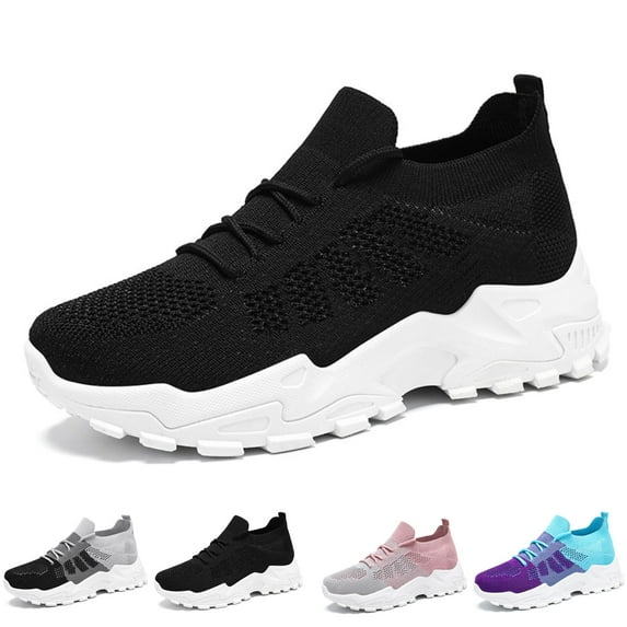 CHICVOMEY Women's Comfort Sneakers Lightweight & Breathable Mesh Walking Shoes with Cushion Arch support Walking Shoes