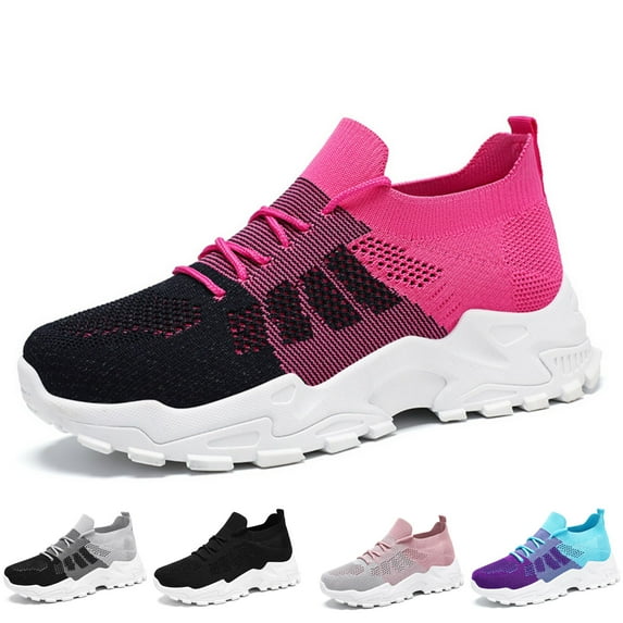 CHICVOMEY Women's Comfort Sneakers Lightweight & Breathable Mesh Walking Shoes with Cushion Arch support Walking Shoes