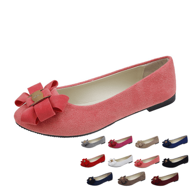 CHICVOMEY Women's Comfortable Flats Breathable Soft Fabric Pointed Toe Slip-on Shoes Lightweight Anti-Slip Casual Work Flats for Office Walking Travel