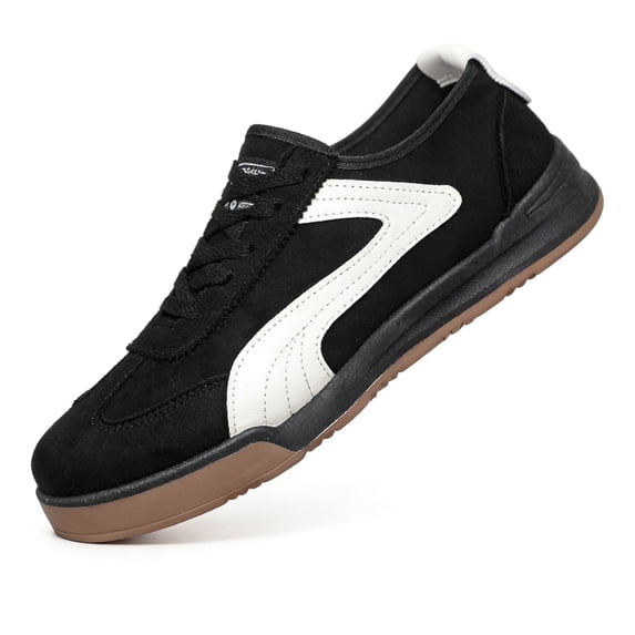 CHICVOMEY Women's Fashion Sneakers Casual Tennis Shoes with Genuine Suede Classic Retro Gum Sole Walking Trendy Footwear