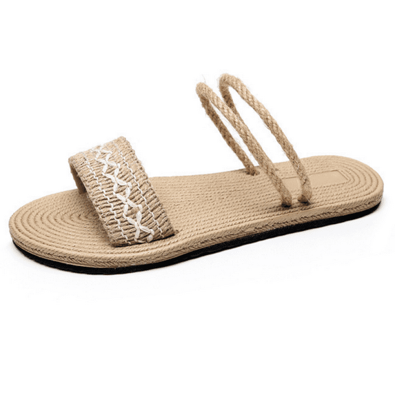 CHICVOMEY Women’s Flat Sandals 2025 Slide-on Summer Sandals for Women Lightweight Comfortable Beach Pool Shoes Casual Boho Slide Sandals for Outdoor Walking