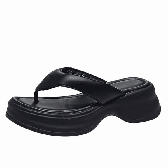 CHICVOMEY Women's Flip Flops Sandals Comfortable Thick Sole Slides for Women Soft Cushioned Insole Non-Slip Rubber Outsole Beach Shoes with Toe Post Sizes 5-8