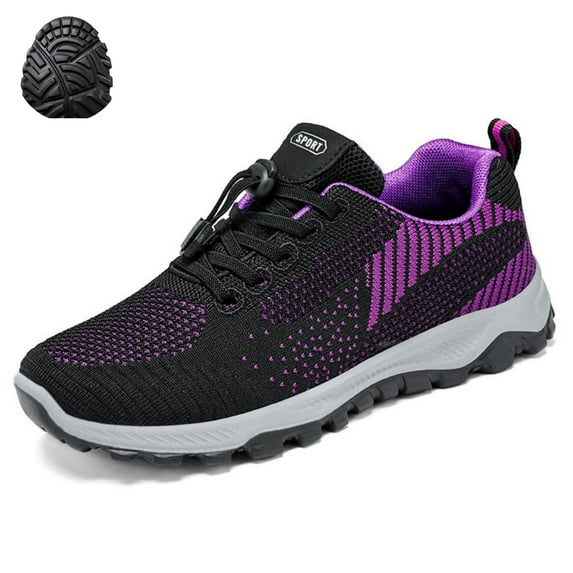 CHICVOMEY Women's Hiking Shoes Lightweight Non Slip Trail Running Sneakers Breathable Mesh Cushioned Comfort Orthopedic Support for Walking Travel
