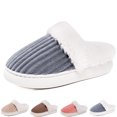 thumbnail image 1 of CHICVOMEY Women's House Slippers with Memory Foam Indoor & Outdoor Fuzzy Slip-On Shoes Winter Slippers for Women, 1 of 7