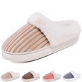 thumbnail image 1 of CHICVOMEY Women's House Slippers with Memory Foam Indoor & Outdoor Fuzzy Slip-On Shoes Winter Slippers for Women, 1 of 8