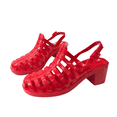 thumbnail image 1 of CHICVOMEY Women's Jelly Sandals 2025 Breathable Clear Plastic Roman Shoes Non-Slip Water Shoes for Women Comfortable Beach Sandals Summer, 1 of 6