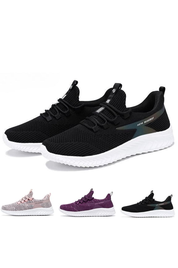 Women’s Lace-Up Walking Sneakers for Women Casual Walking & Runing Athletic Slip-Resistant Sole Arch Support with Cushion Sole Sneakers