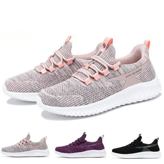 CHICVOMEY Women’s Lace-Up Walking Sneakers for Women Casual Walking & Runing Athletic Slip-Resistant Sole Arch Support with Cushion Sole Sneakers