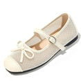 thumbnail image 1 of CHICVOMEY Women’s Mesh Mary Jane Ballet Flats Bow Knot Square Toe Soft Sole Shoes Breathable Slip On Flats with Adjustable Buckle Strap for Casual Office Summer Daily Wear, 1 of 7