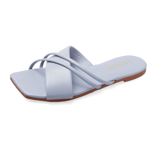 CHICVOMEY Women's Peep-Toe Sandals 2025 Breathable Flat Summer Sandals for Women Non-Slip Comfortable House Slippers Outdoor Water Shoes for Beach Pool