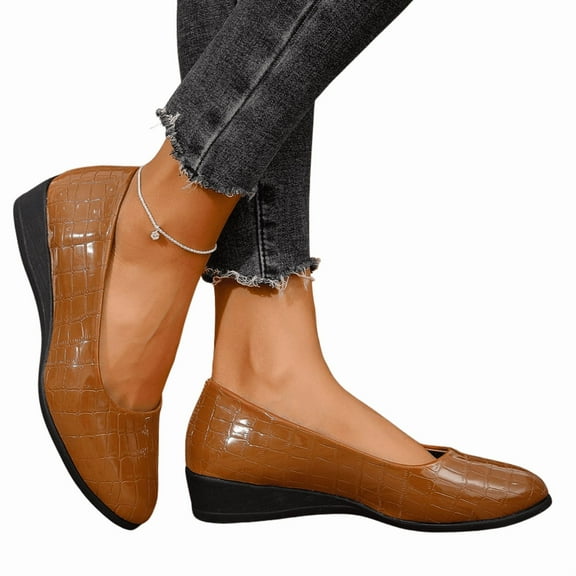 CHICVOMEY Women's Slip-On Loafers – Comfortable Walking Shoes for Women Breathable Soft Flat Shoes for Women Non-Slip Lightweight Casual Flats for Work & Travel